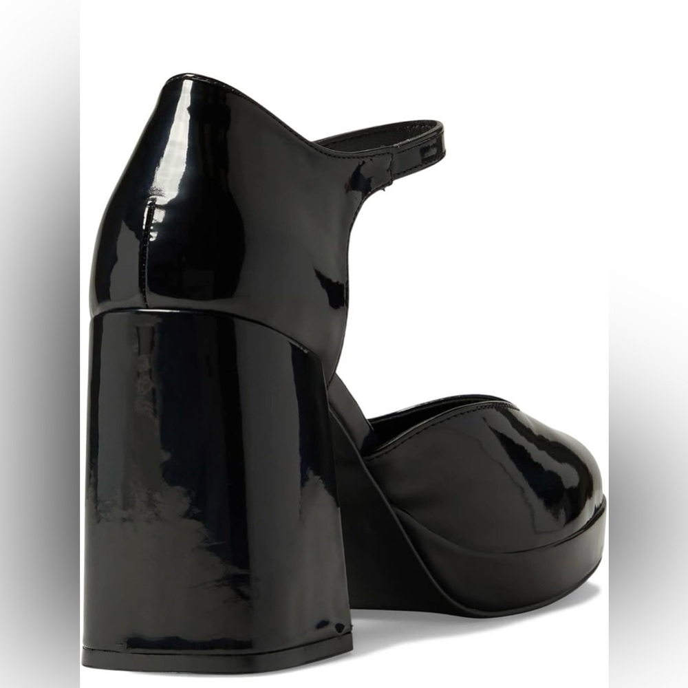 Madden Girl NIB Oliverr Black Patent Leather platform SZ 8.5 - Picture 4 of 10